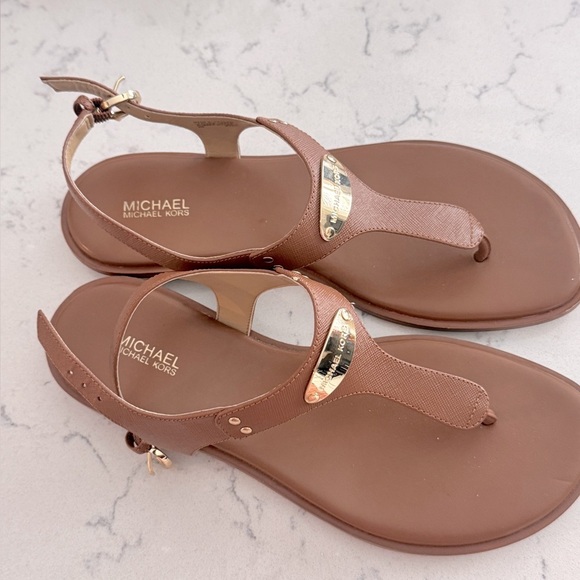Michael Michael Kors MK Plate Thong Women's Sandals size 9M shoes - Picture 8 of 12